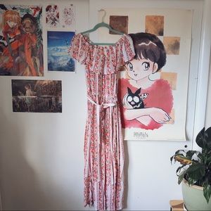 Floral Off Shoulder Maxi Dress